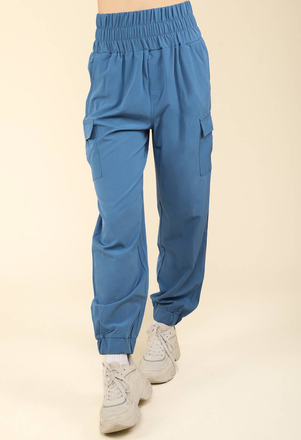 High Waisted Cargo Active Joggers w/ Pockets 1460-NPSJ