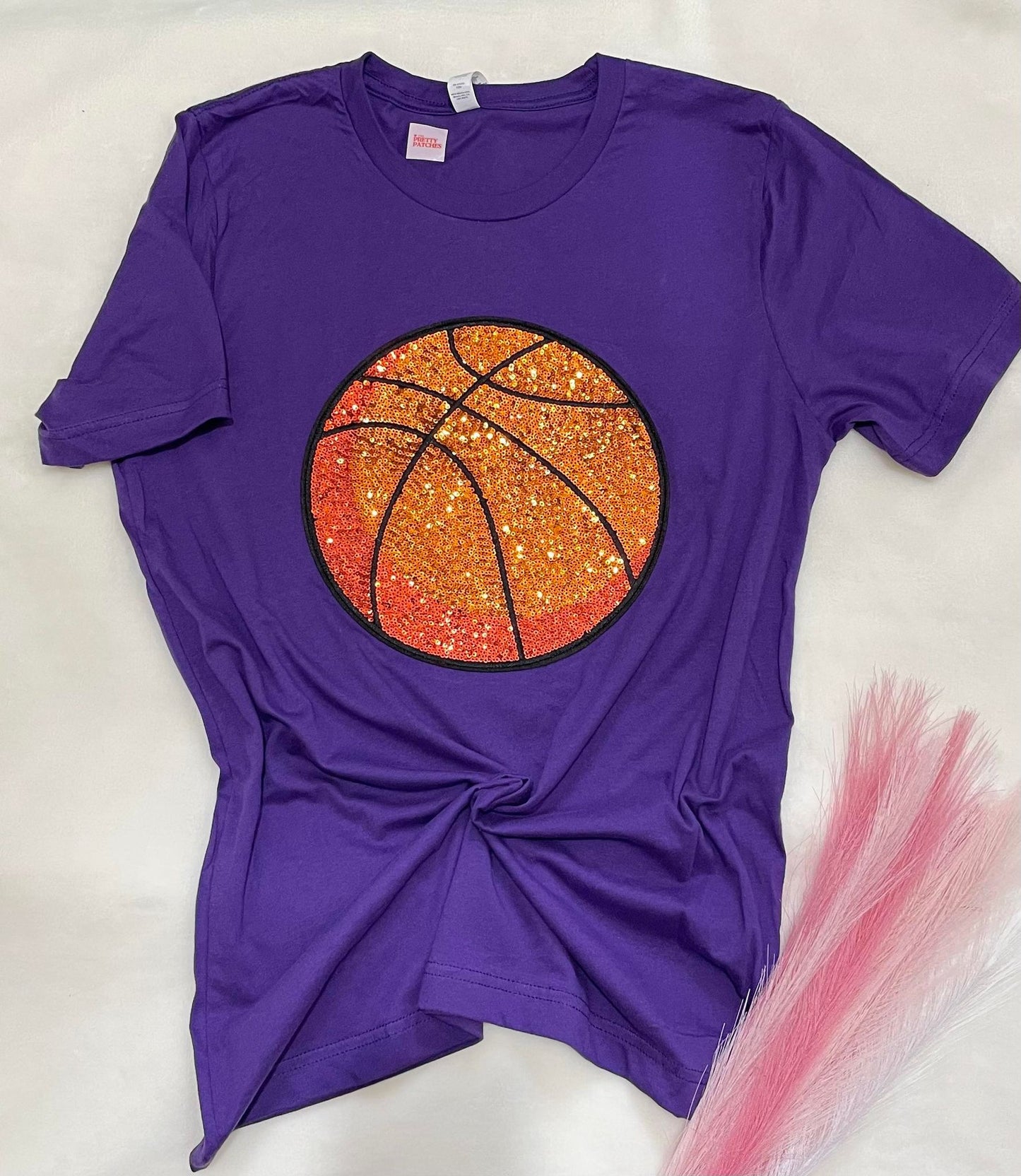 Chenille/sequin basketball T-shirt