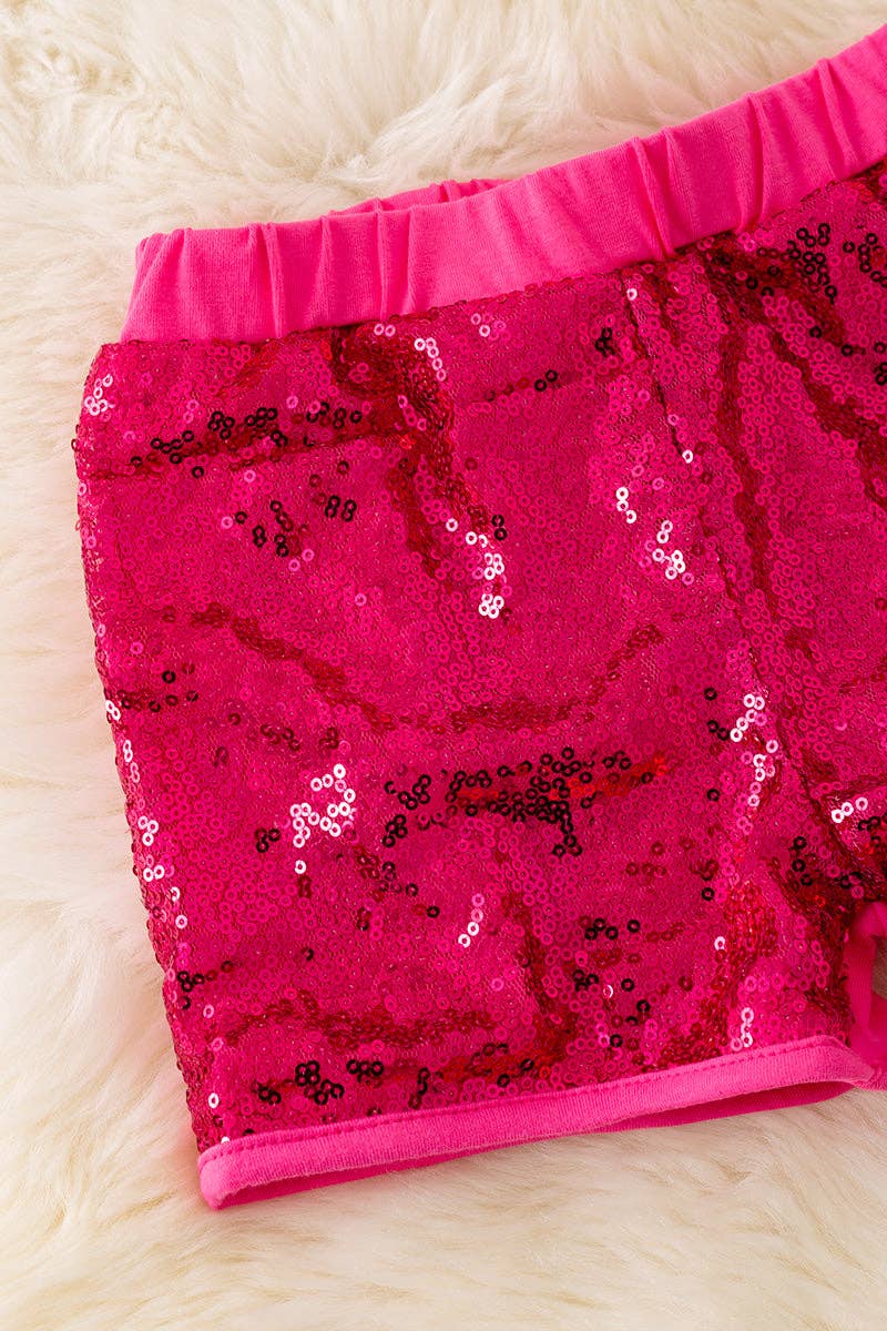 Girl’s Red Sequin Shorts PNG5248