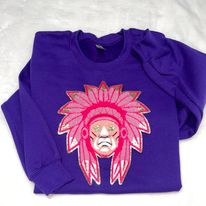 Indian pink chenille patch