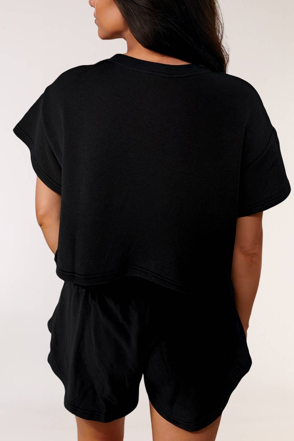 Baseball Print Cropped Tee and Ruffle High Waist Skort Set-010826r3