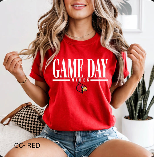 GAME DAY VIBES BRIDGE CITY CARDINALS - TSHIRT- (COMFORT COLORS/ BELLA)052826LW