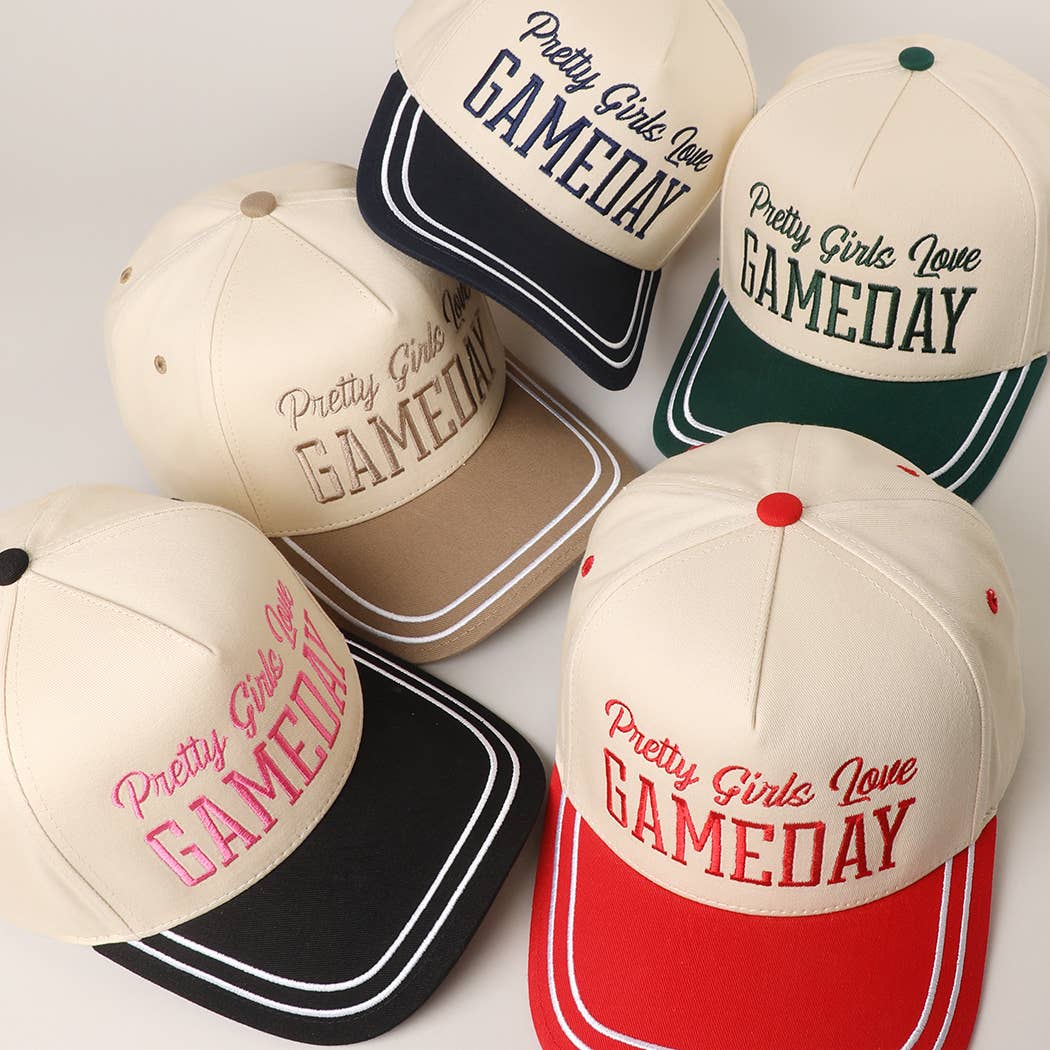 PRETTY GIRLS..Embroidery Double Stitch Trucker Hat-101125br