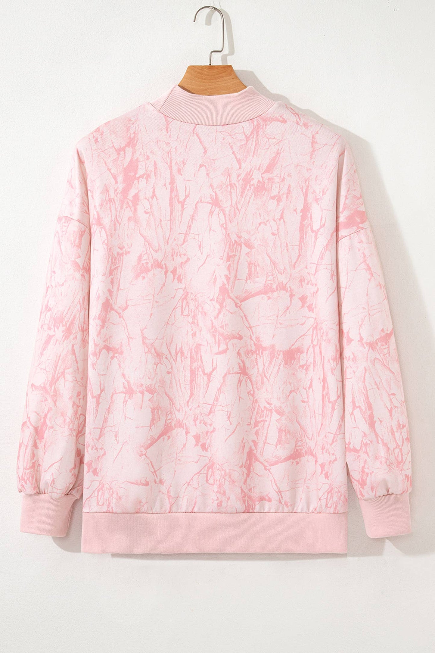 Western Long Sleeve Camo Mock Neck Baggy Sweatshirt-010826br5