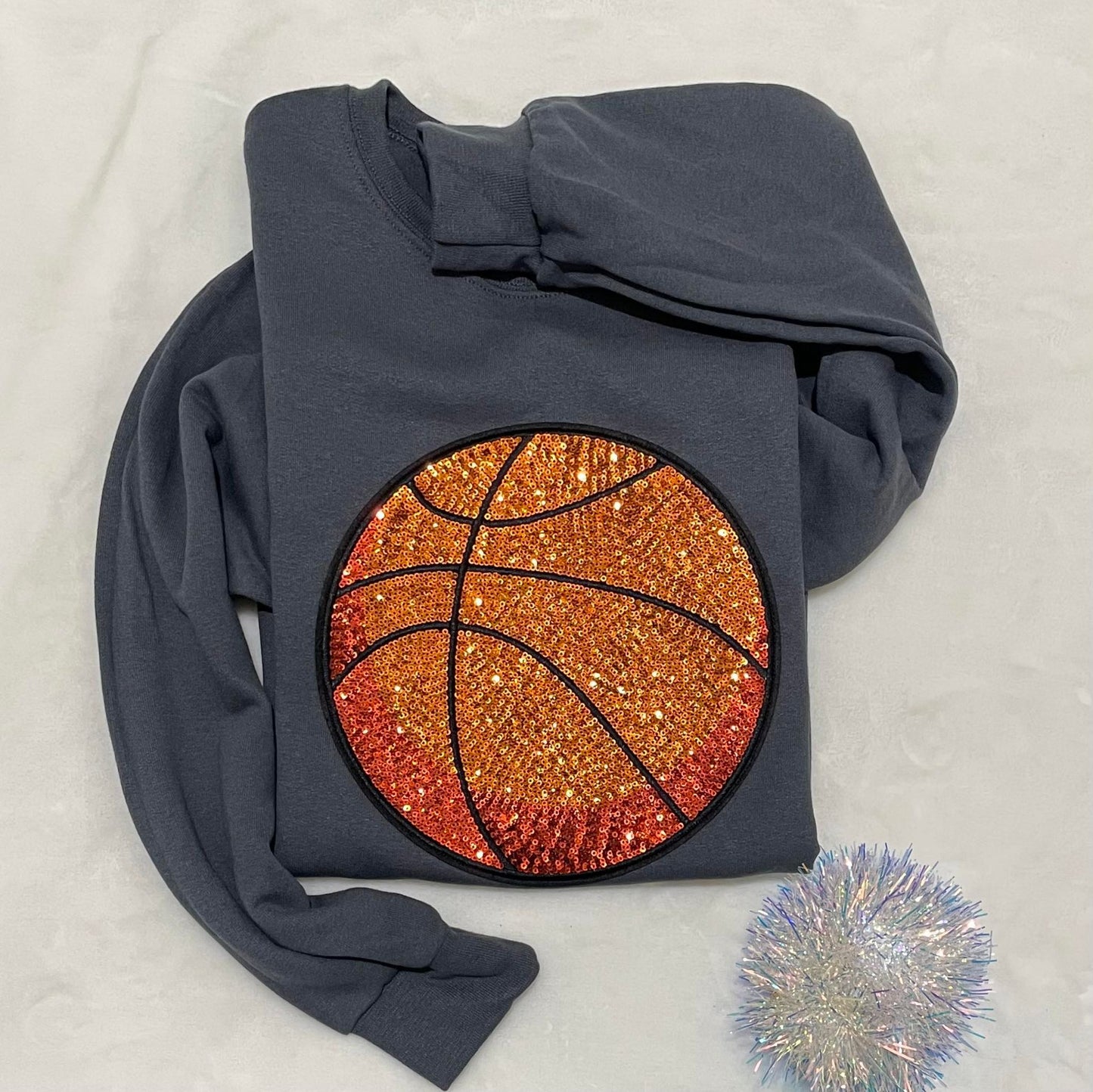 Chenille/sequin basketball T-shirt