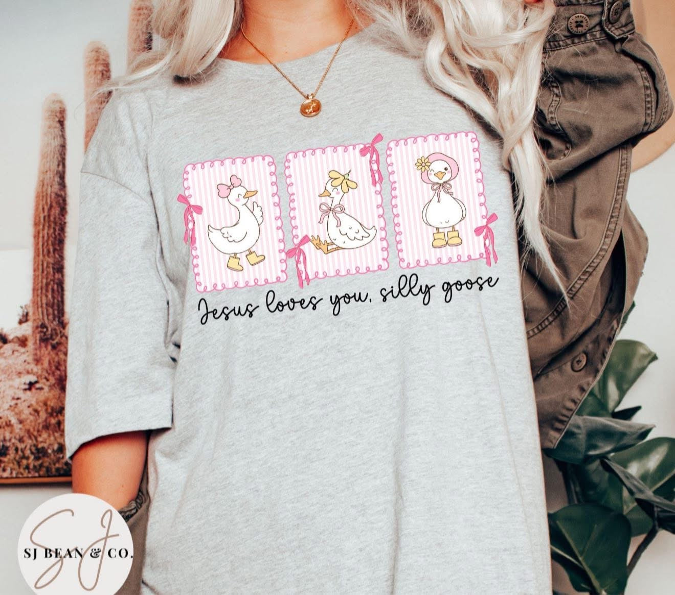 Jesus Loves You, Silly Goose - T SHIRT - (Jerzee/Gildan)