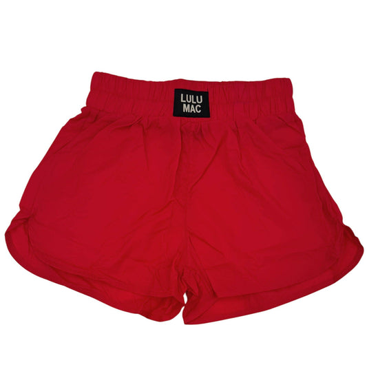 DD-SHORT RED LULU MAC SOLID SHORTS-LMSS7