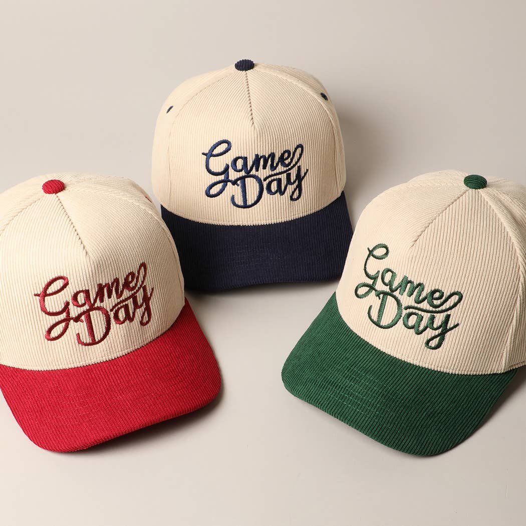 Game Day Corduroy Trucker Baseball Cap TCM003BGD