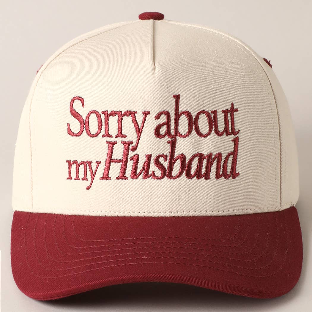 Sorry About My Wife / Husband Embroidery Cap TCM002RED