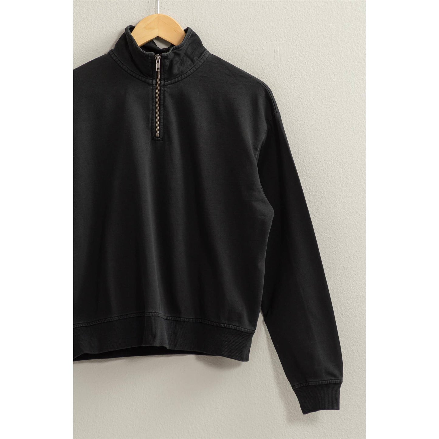 D-HALF ZIP LONG SLEEVE SWEATSHIRT  DZ24C587