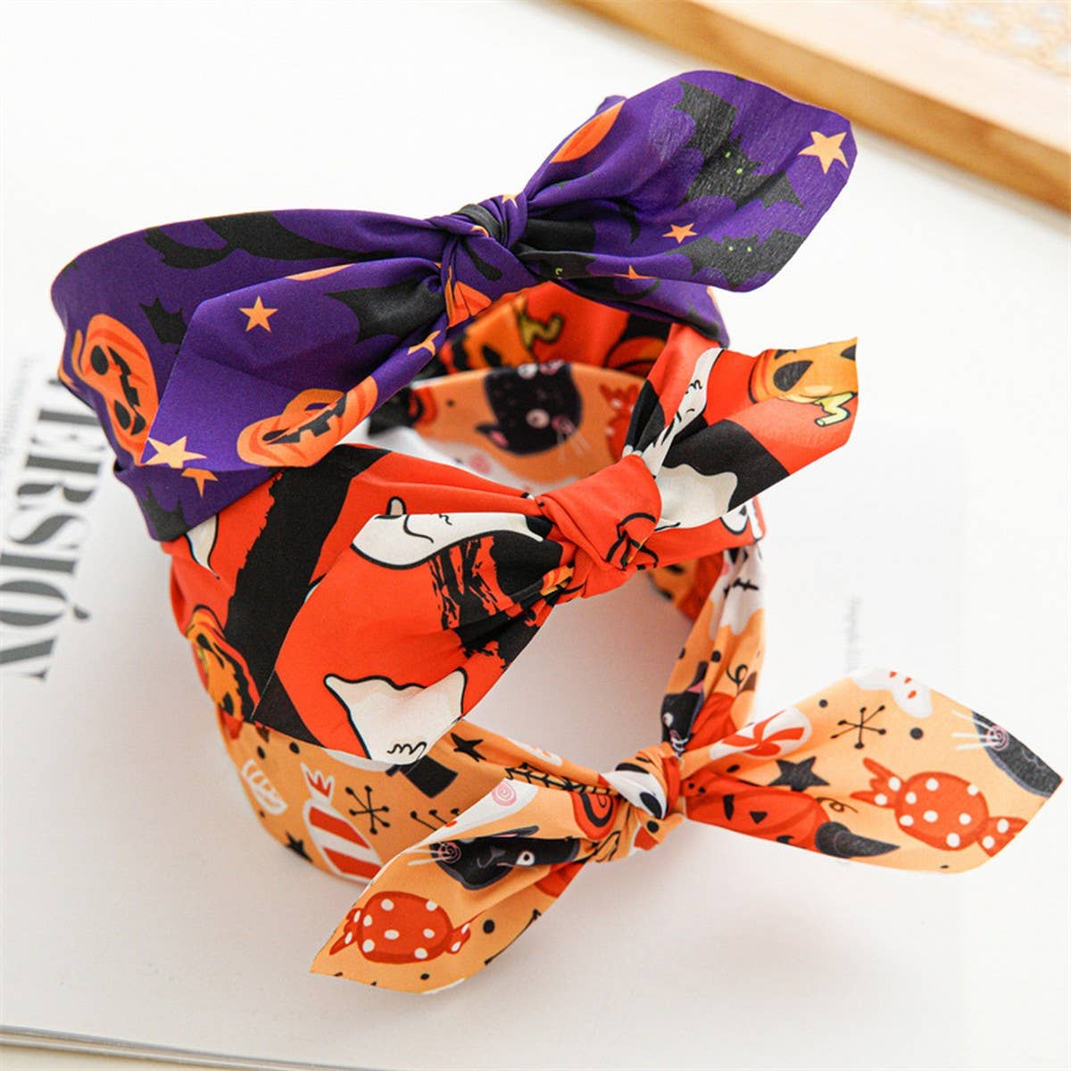 HALLOWEEN CROSS WIDE HEADBAND_CWAHA1462