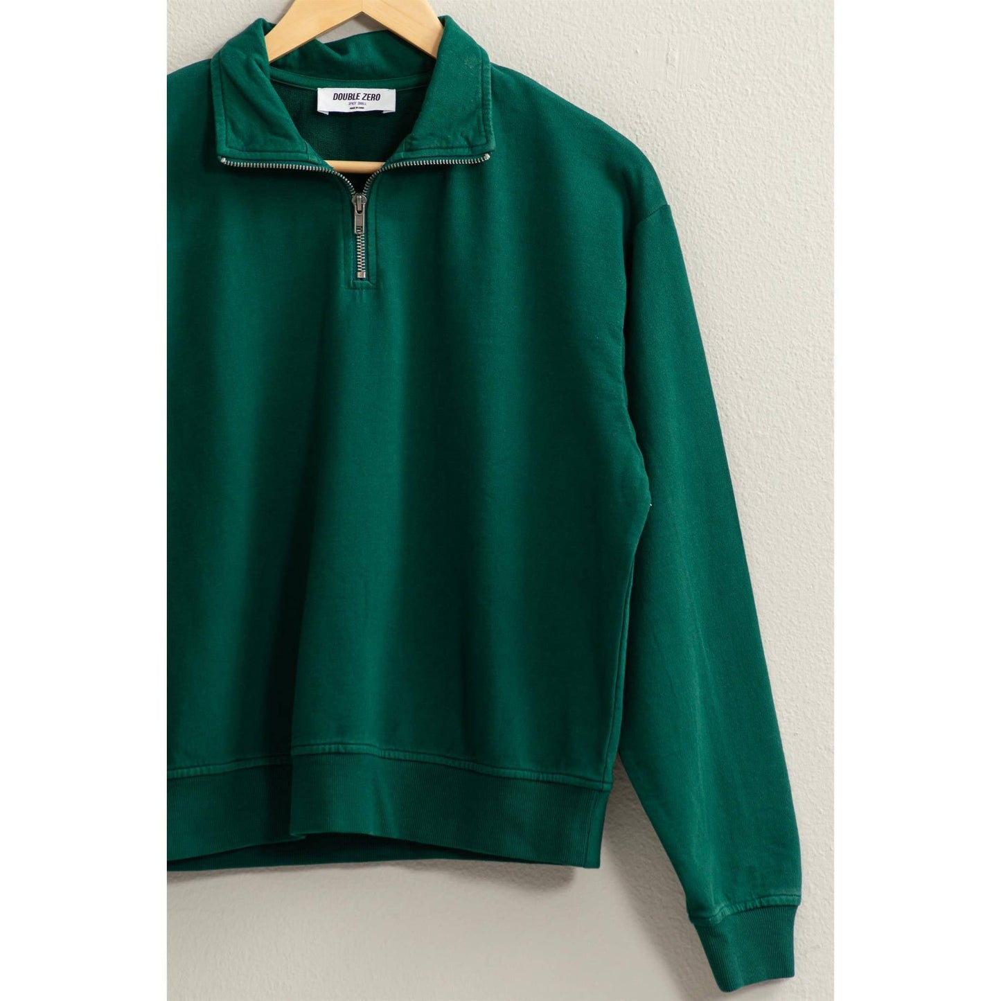 D-HALF ZIP LONG SLEEVE SWEATSHIRT  DZ24C587