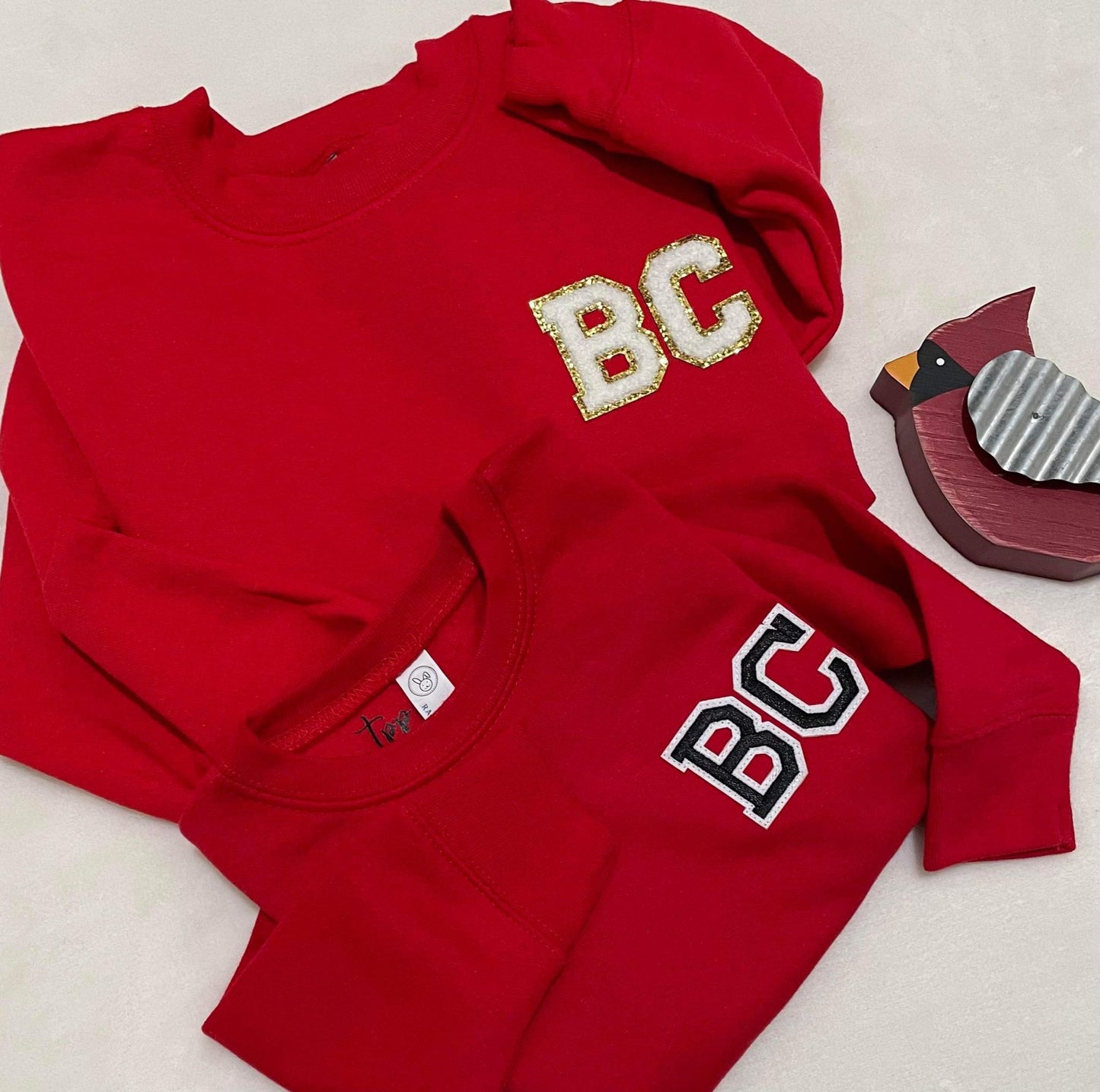 BC Chenille patch sweatshirts