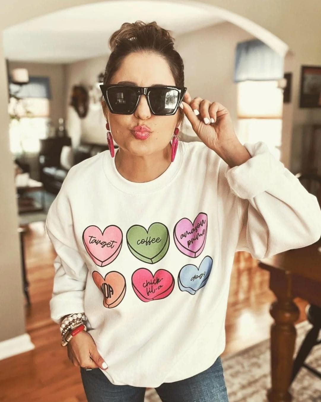 Candy hearts Names sweatshirt