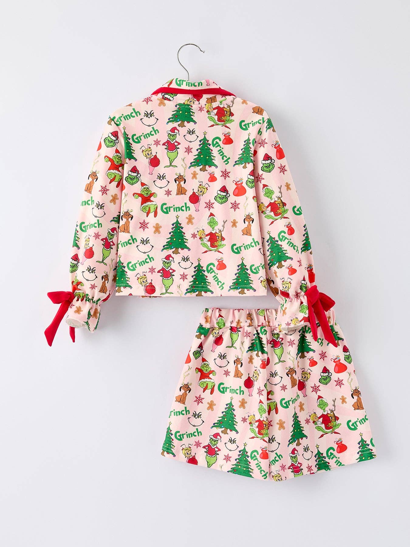 Rylee Faith Designs - Christmas Tree Character Baby Girls Ruffle Girls Pajamas Set- 10.23et