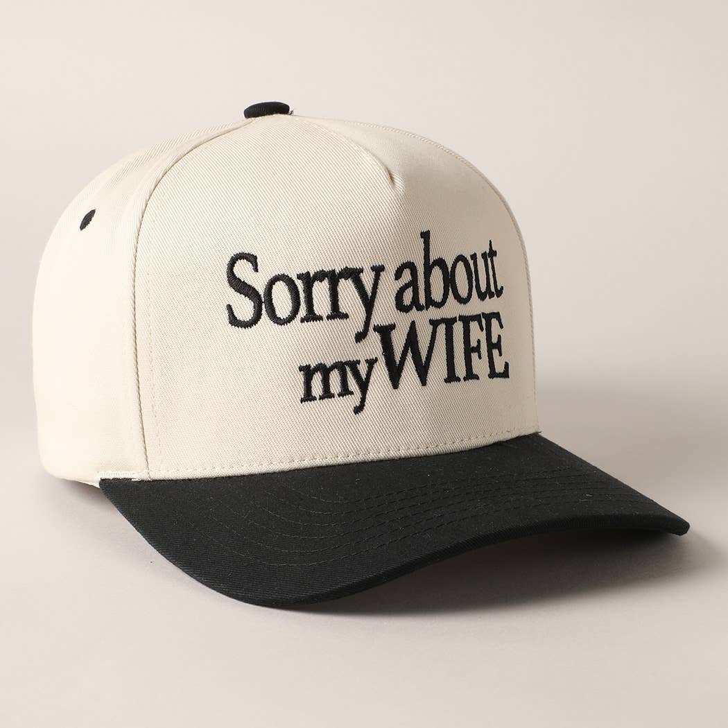 Sorry About My Wife / Husband Embroidery Cap TCM002RED