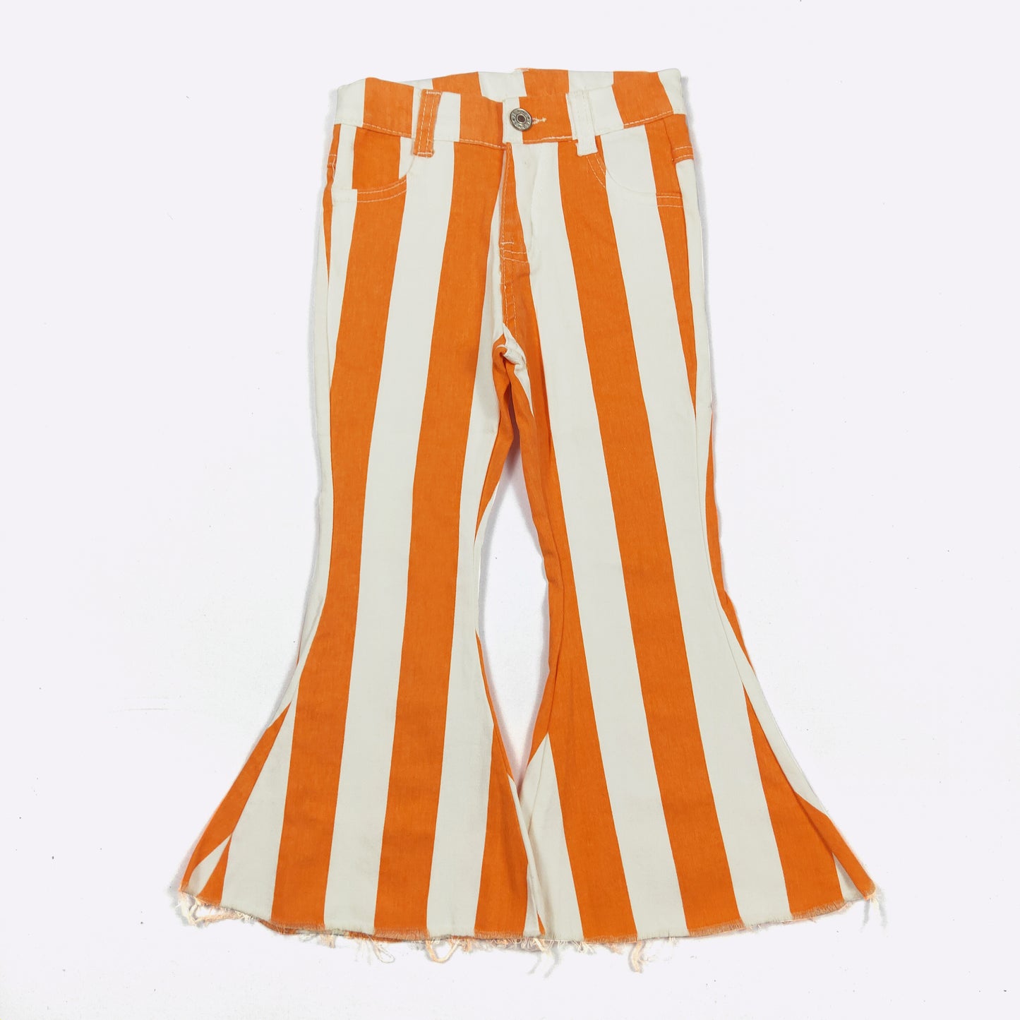 Stripe Orange Denim Flares SODF