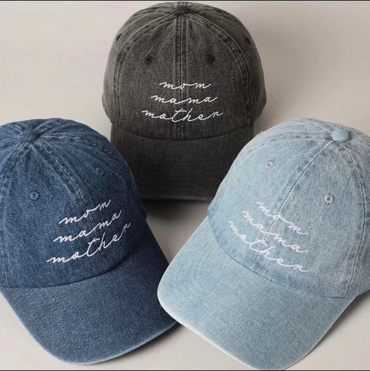 MOM MAMA MOTHER BLUE JEAN HAT HJU6