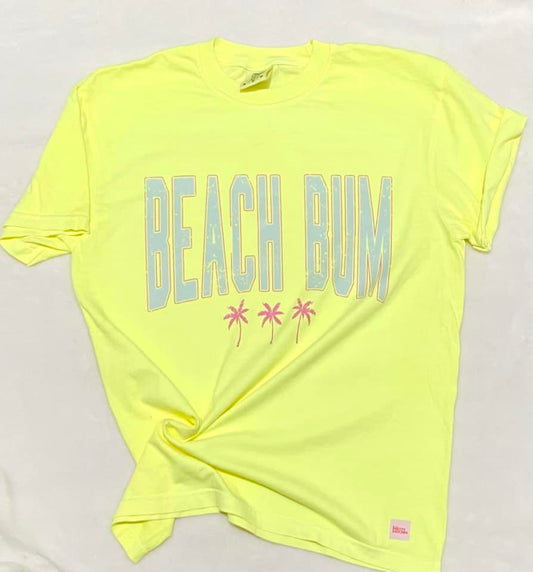 Beach Bum T-shirt- blue font
