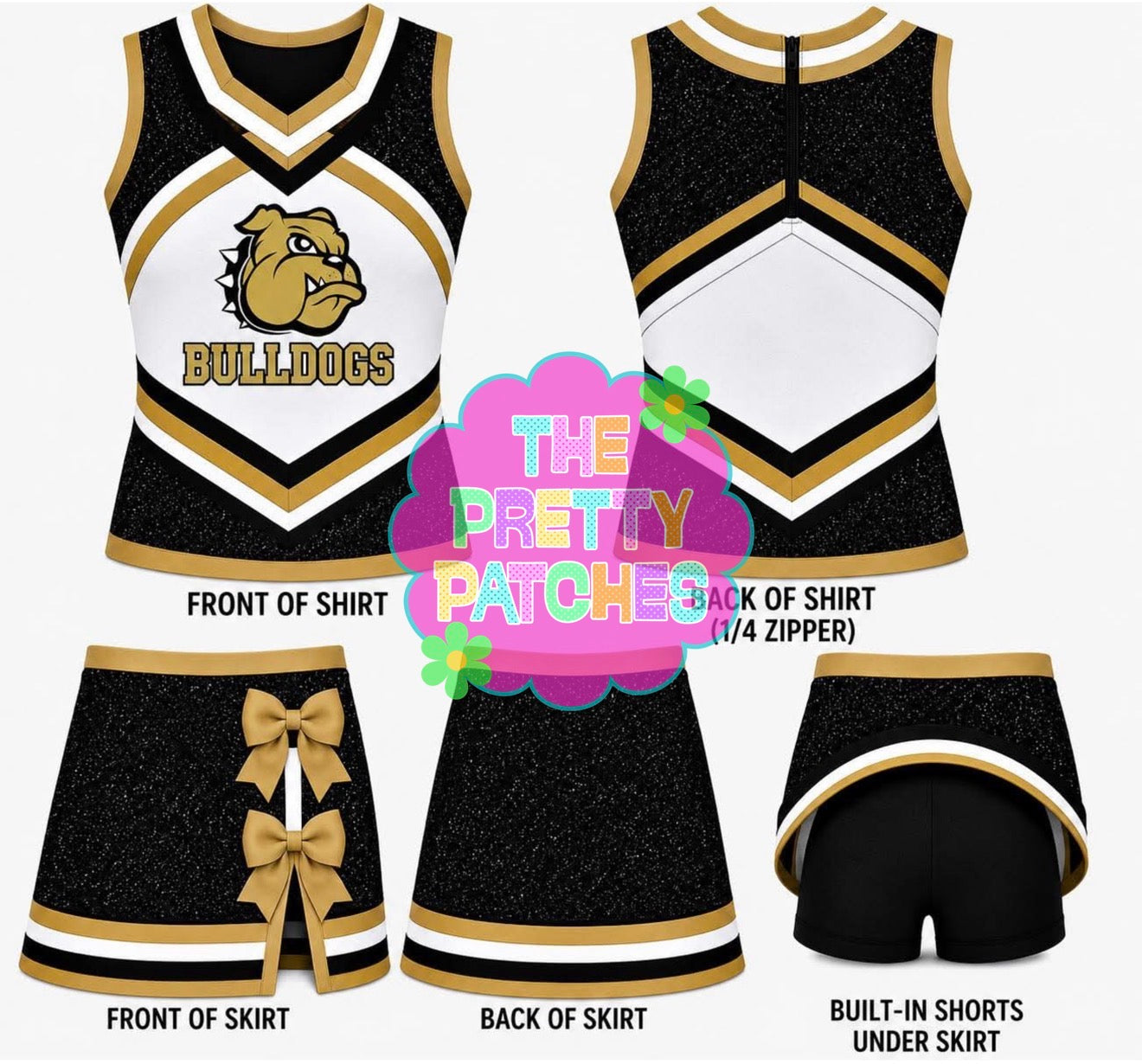 NEDERLAND BULLDOGS GLITTER CHEER UNIFORM (PREORDER) 060826KB