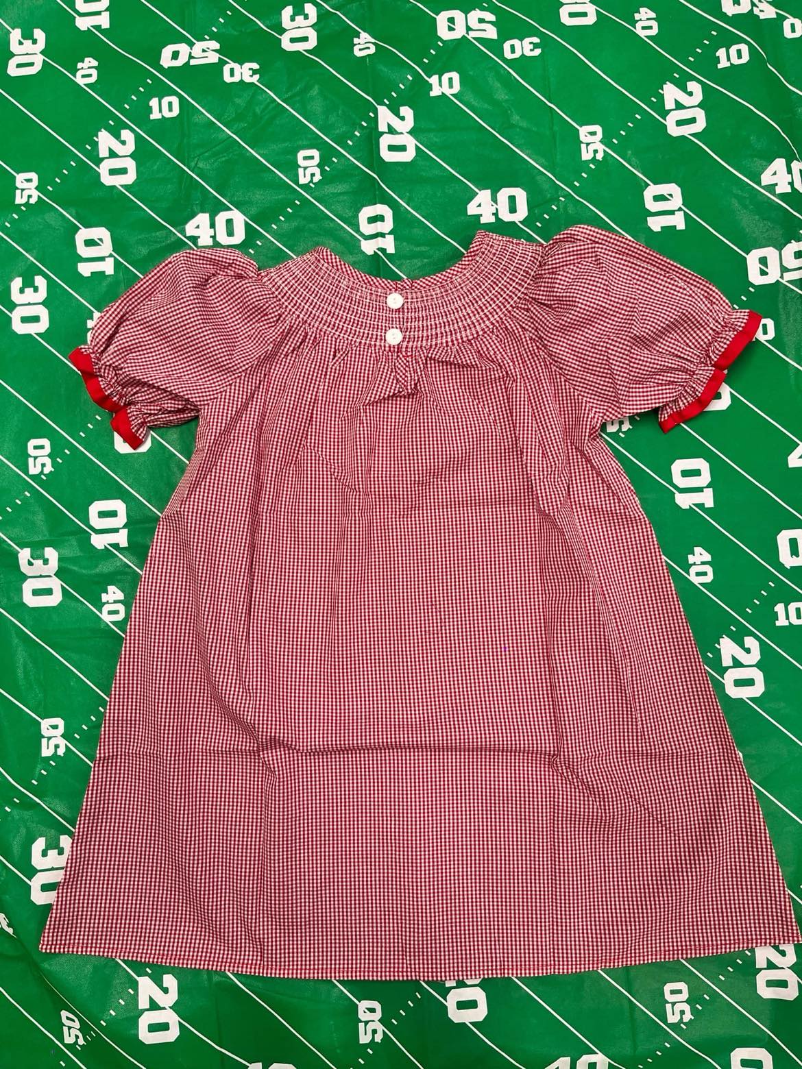 CHECKERED FOOTBALL GIRLS DRESS CFTG-DC51