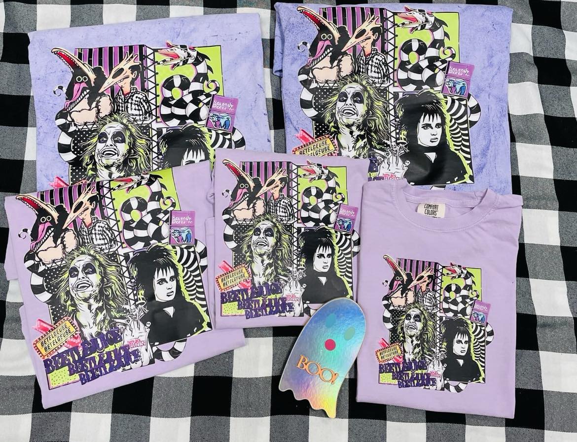 Beetle Juice T-shirt (ADULT SHIRTS MARBLE LAVENDER ONLY)