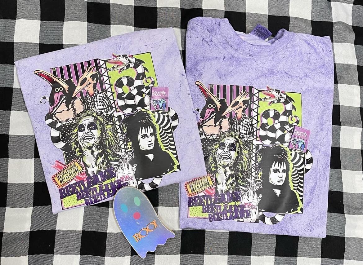 Beetle Juice T-shirt (ADULT SHIRTS MARBLE LAVENDER ONLY)