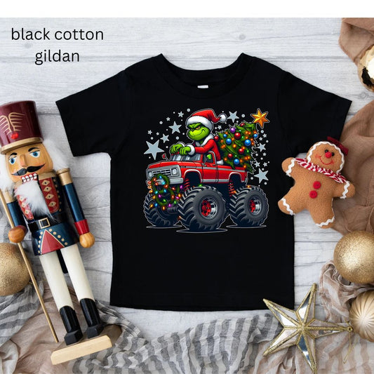 Grinch in red truck T-SHIRT (GILDAN ONLY)