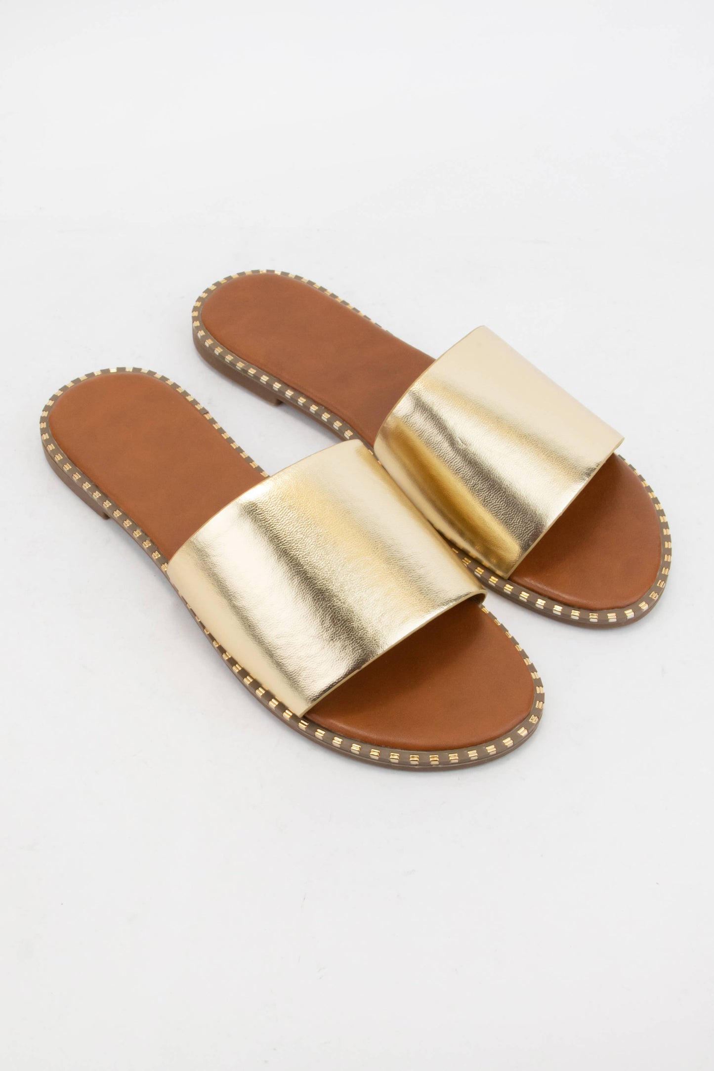 MICAH METAL TIP EMBELLISHED EDGE SOLE SANDAL