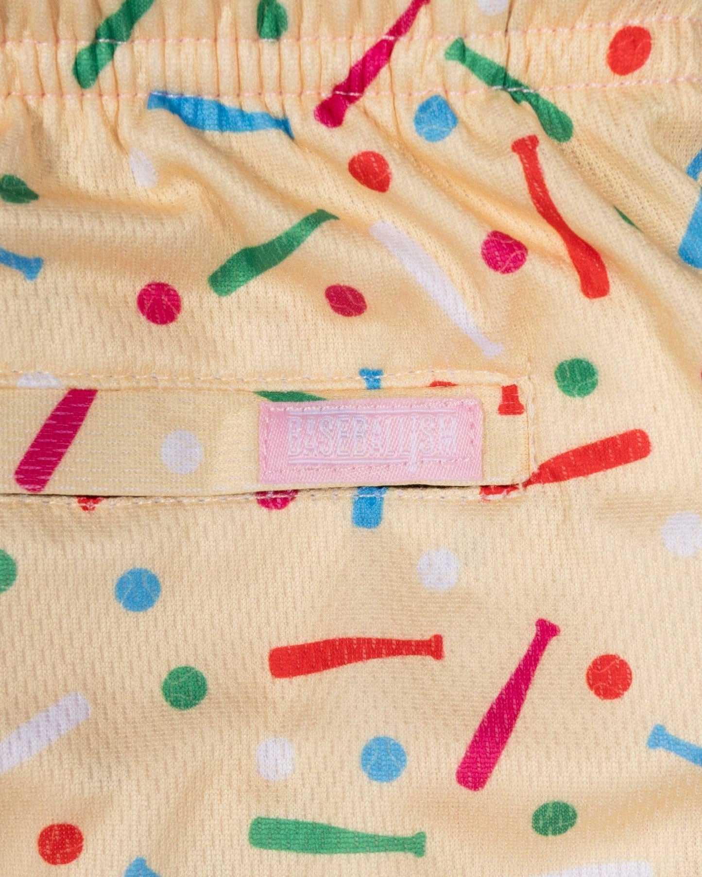 Youth Batter Up Bakery Confetti Cupcake Diamond Shorts - YCS10