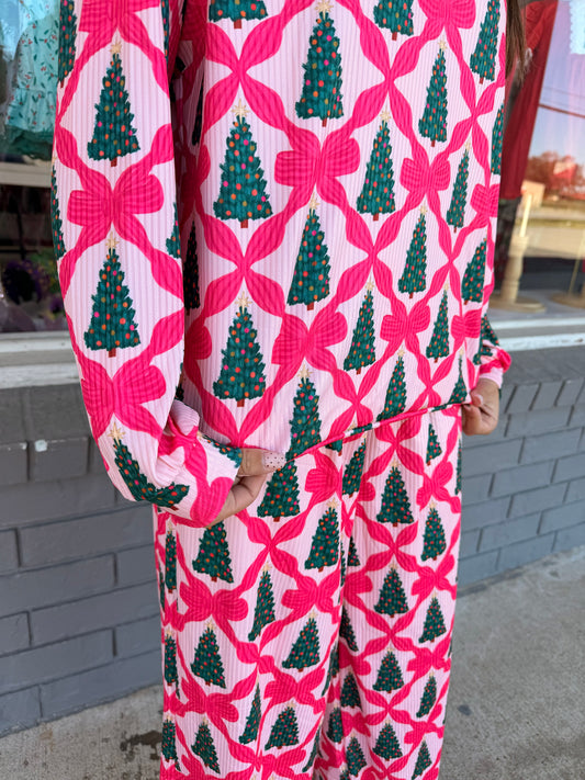 Girls 2 Piece Christmas Tree Set - Full Length Top - (IN STORE) 121125britt