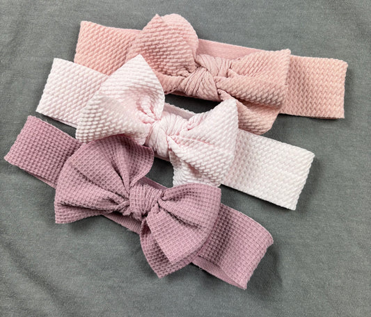 Waffle knit blend baby headband