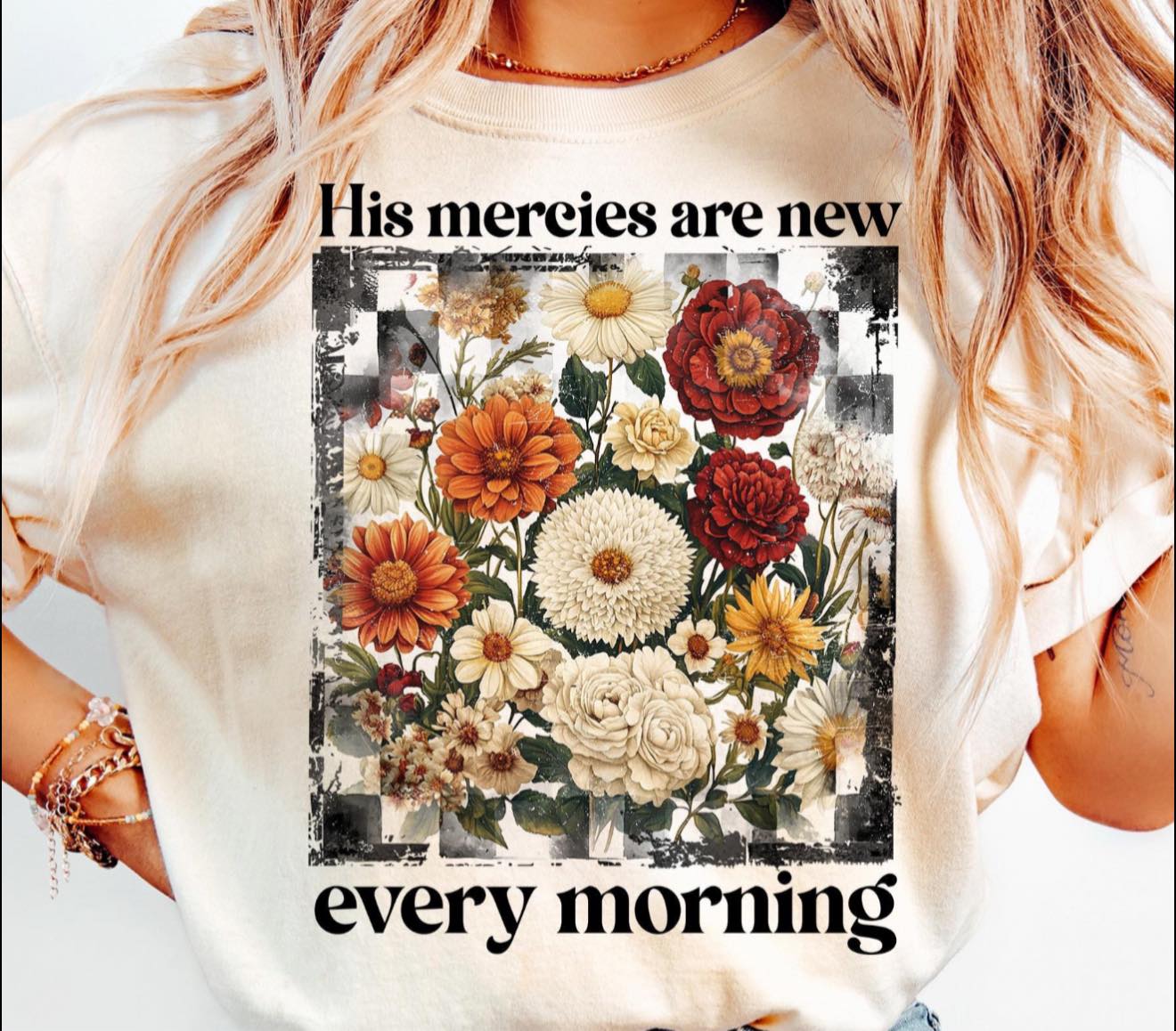 His mercies are new every morning T SHIRT - (Comfort Color)
