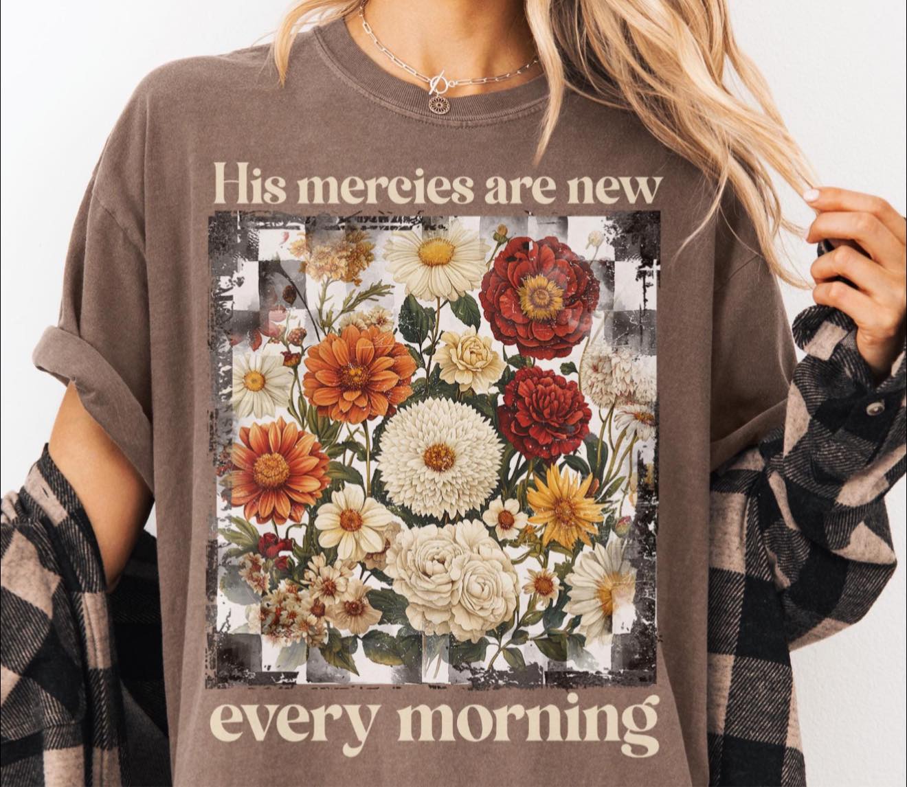 His mercies are new every morning T SHIRT - (Comfort Color)