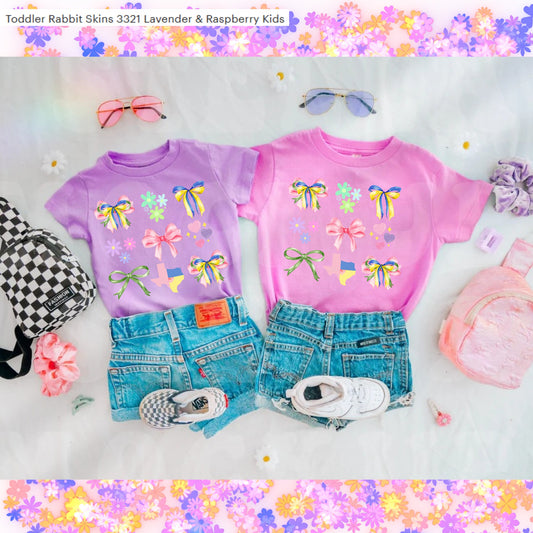 Texas- pink blue green -- floral ---and hearts FUNDRAISER- (LAT/RABBIT SKINS) T-SHIRT