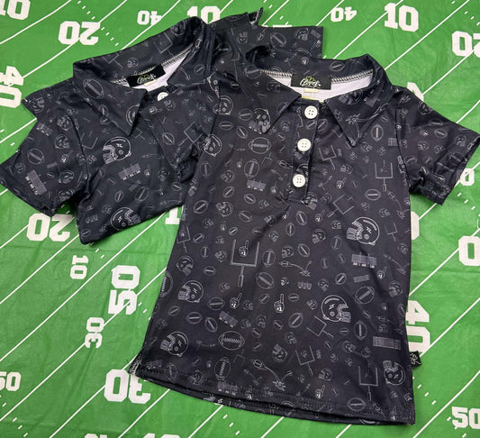 Football Field Goal Boy Collar Shirt - FFS4