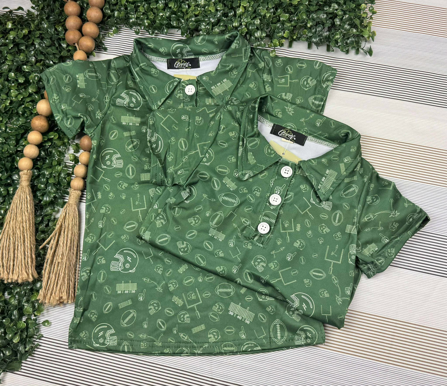 Football Field Goal Boy Collar Shirt - FFS4
