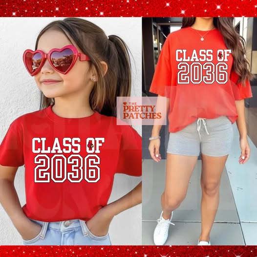 Class of 2036 BC Cardinals with logo in "O" - T SHIRT - (Jerzee/Gildan)