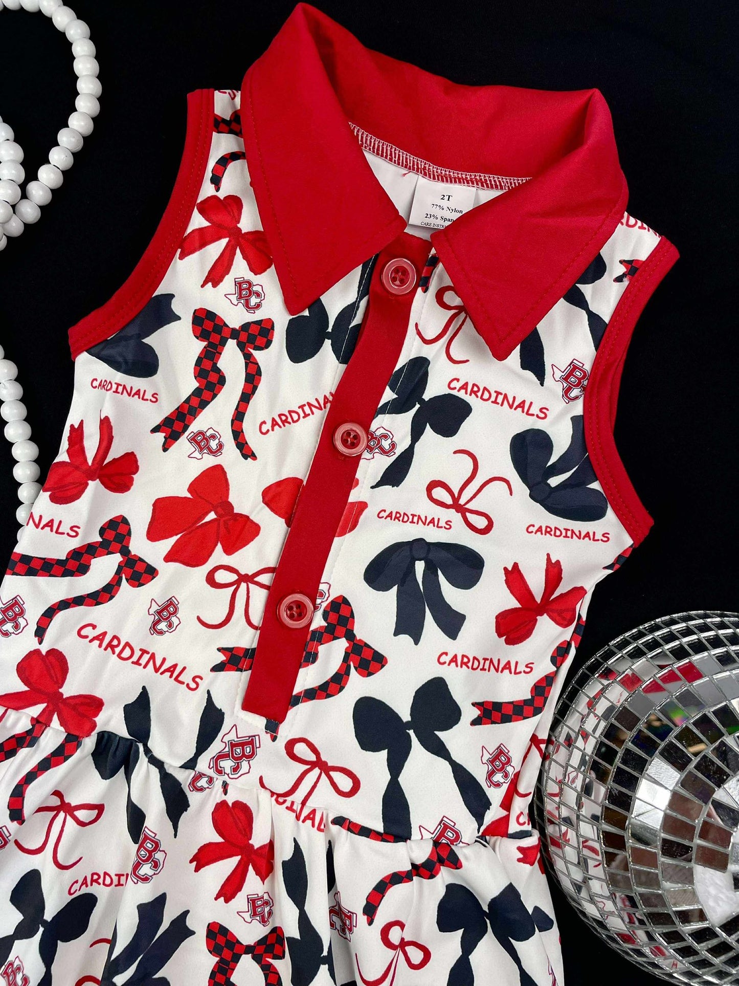 Cardinals and Bows Game Day Dress. CBGDA