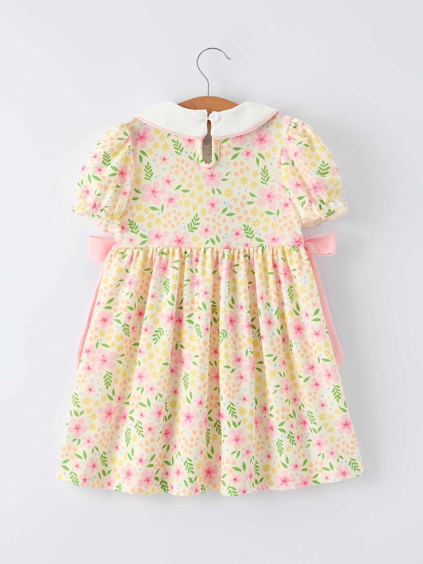 Easter Bunny Embroidery Smocking Cute Baby Girls Dress aj12126