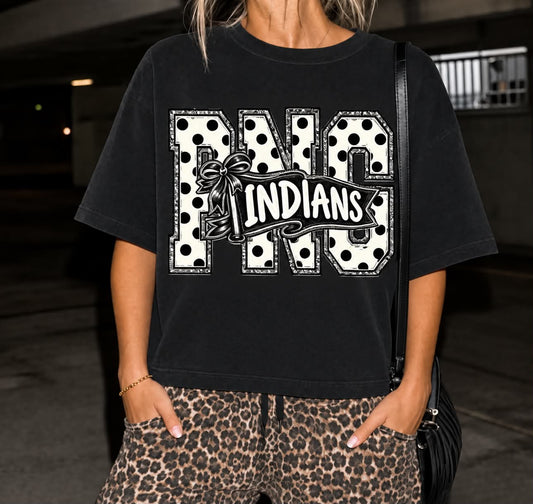 OVERSIZED IMAGE PNG INDIANS WITH POLKA DOTS AND FLAG 1-1013262------(BOXY CROP) ------- (COMFORT COLOR) 101526RW
