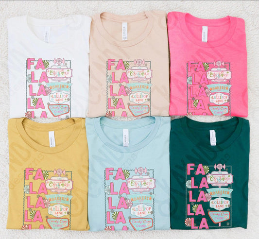 FA LA LA LA LA 🌲 T SHIRT - (BELLA/ COLOR COMFORT)