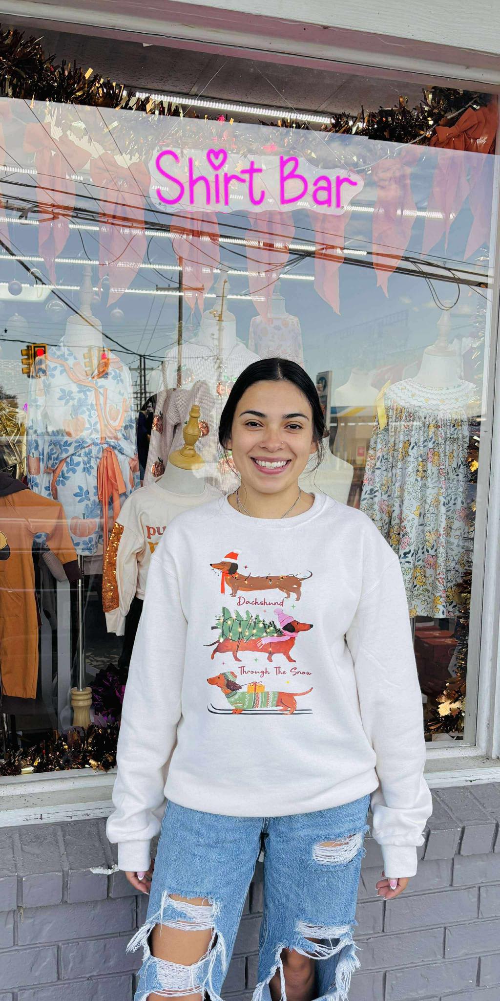 Dachshund Through the Snow- SWEATSHIRT - (Jerzee/Gildan)