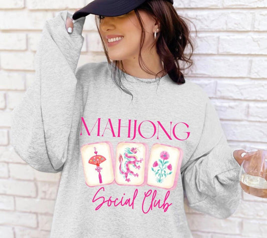 Mahjong Social Club 🩷 T- T SHIRT - (Jerzee/Gildan)