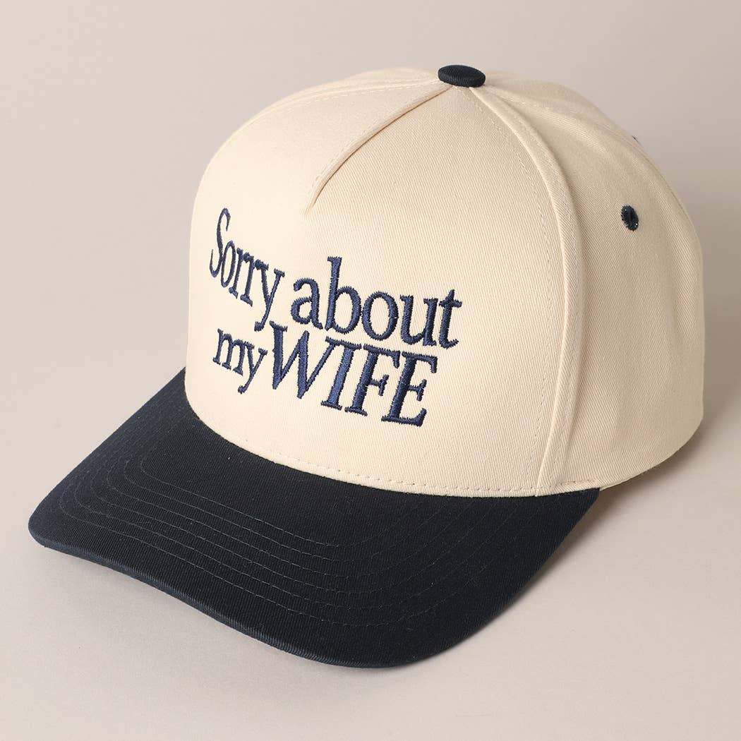 Sorry About My Wife / Husband Embroidery Cap TCM002RED