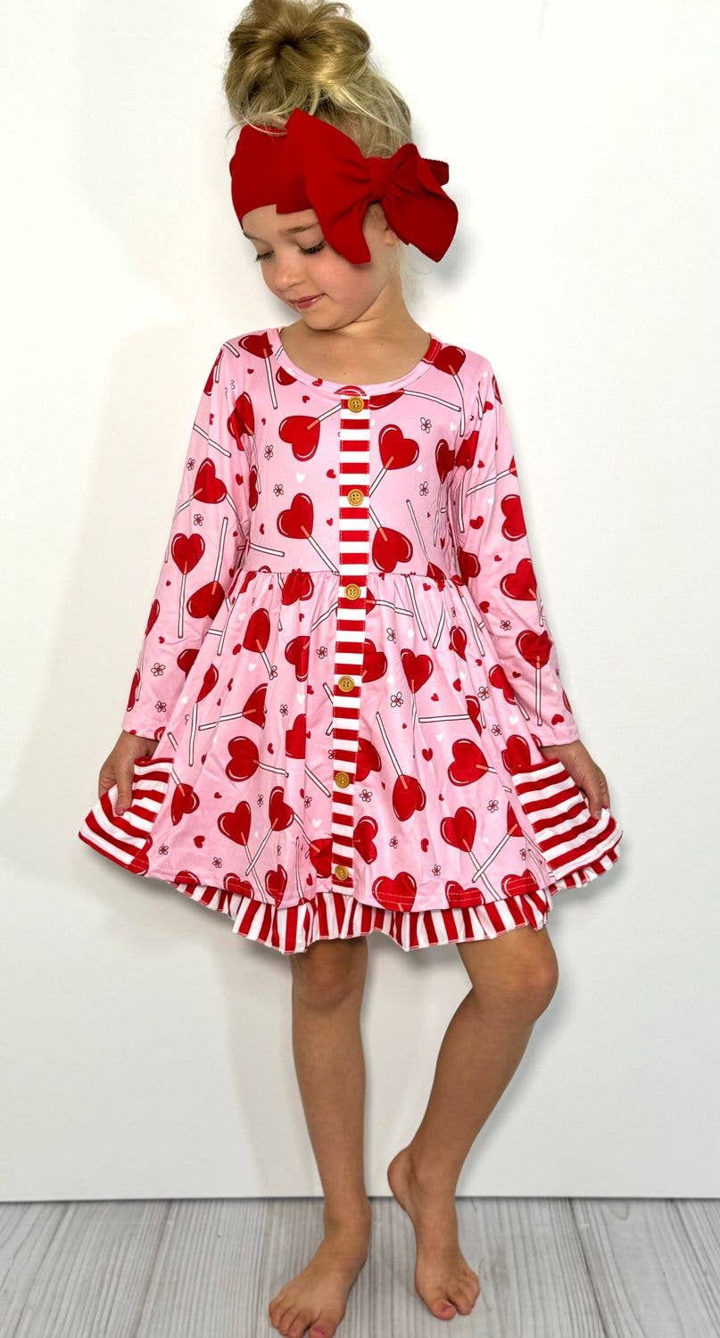 Heart Lollipop Girls Dress  47429