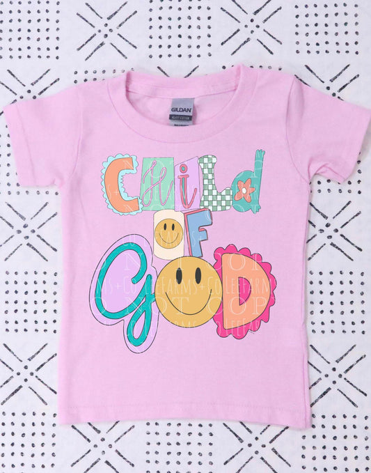 Child of God 🩷🩵💜💚🧡- T SHIRT- (color comfort/ bella)