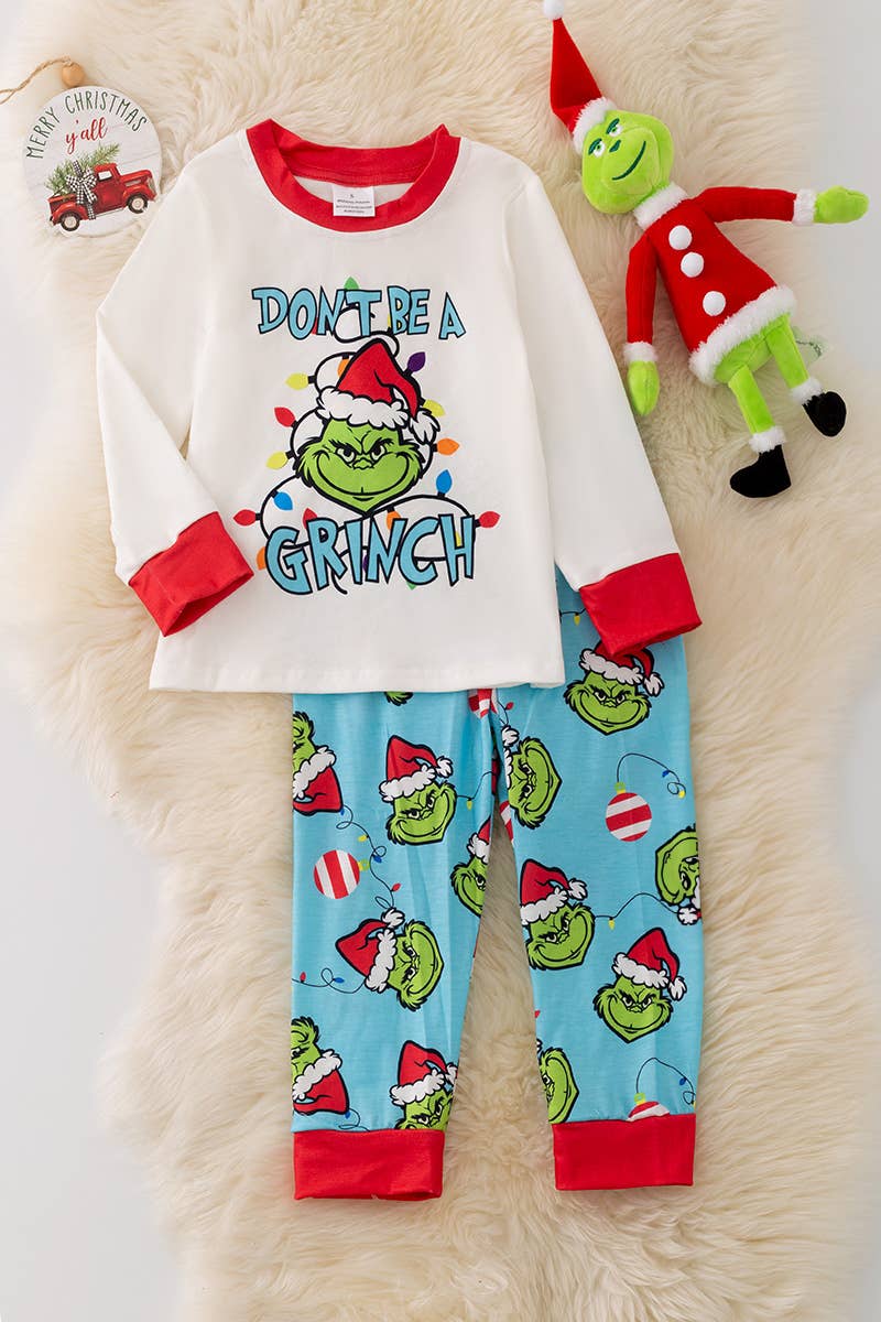 Don't be a Grinch boys pajamas set. PJG40270