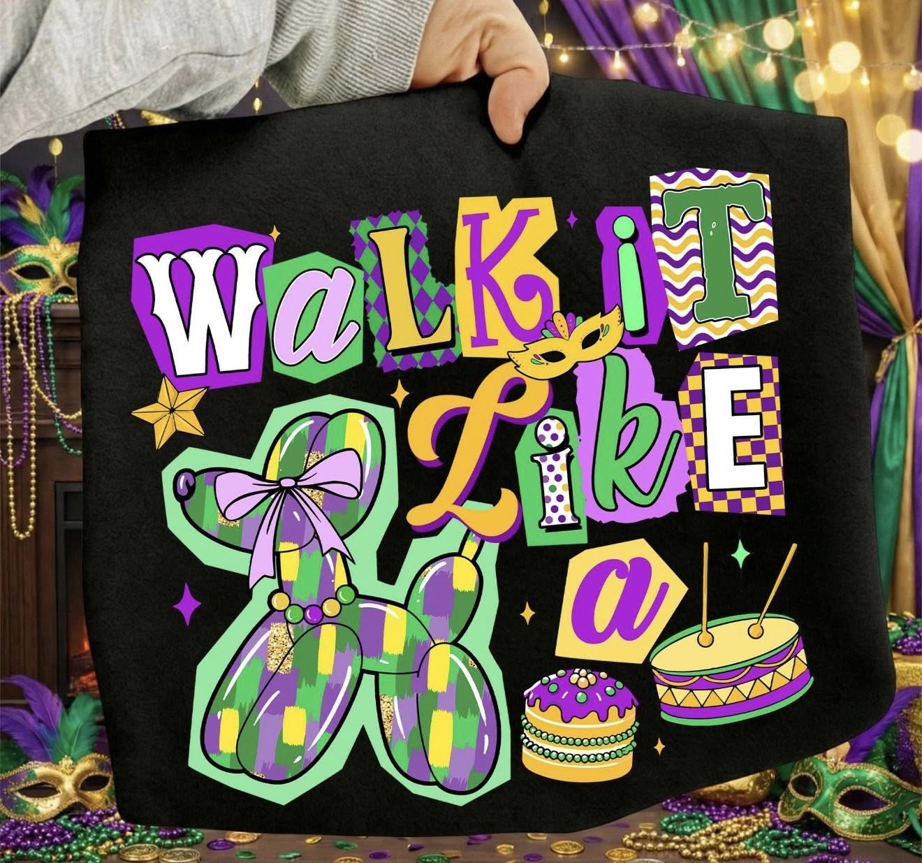 Walk it Like a Dog 💜💚💛- SWEATSHIRT- (GILDAN/JERZEE)