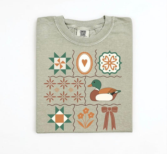 Vintage Duck Collage - sweatshirt (gildan/jerzee)